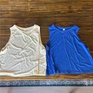 All in Motion Kids Tank Tops - Cream and Blue